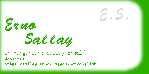 erno sallay business card